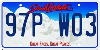 SD license plate 97PW03