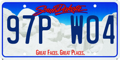SD license plate 97PW04