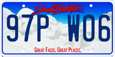 SD license plate 97PW06