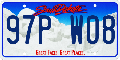 SD license plate 97PW08
