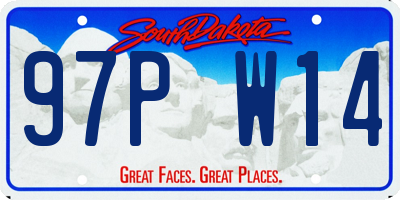 SD license plate 97PW14