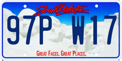 SD license plate 97PW17