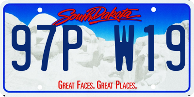 SD license plate 97PW19