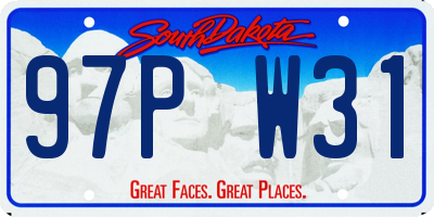 SD license plate 97PW31