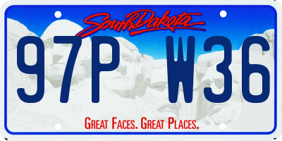 SD license plate 97PW36