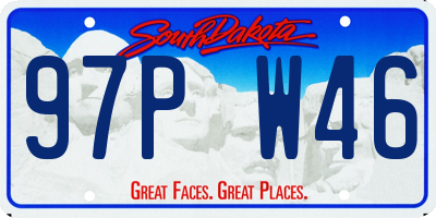 SD license plate 97PW46