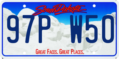 SD license plate 97PW50