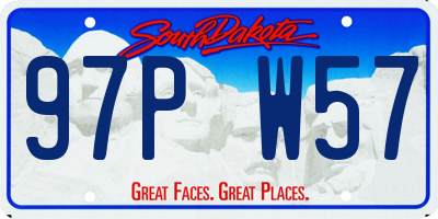 SD license plate 97PW57