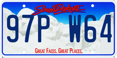 SD license plate 97PW64