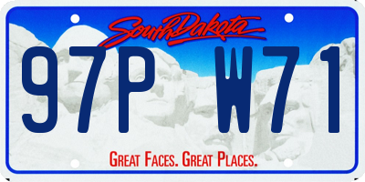 SD license plate 97PW71