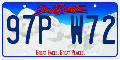 SD license plate 97PW72