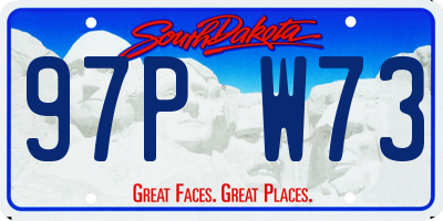 SD license plate 97PW73