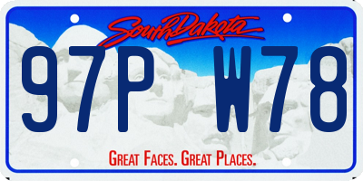 SD license plate 97PW78