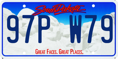 SD license plate 97PW79