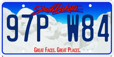 SD license plate 97PW84