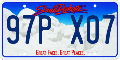 SD license plate 97PX07