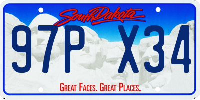 SD license plate 97PX34