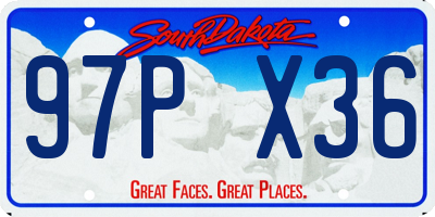 SD license plate 97PX36