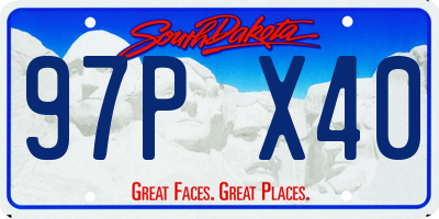 SD license plate 97PX40