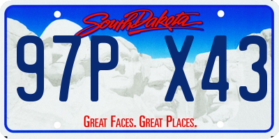 SD license plate 97PX43