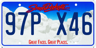 SD license plate 97PX46