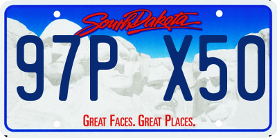 SD license plate 97PX50