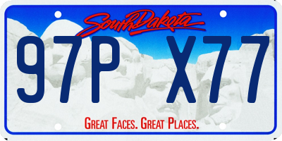 SD license plate 97PX77