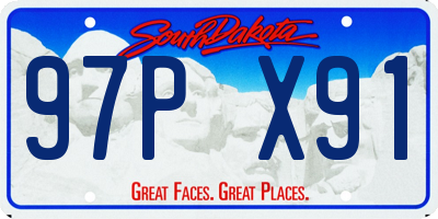 SD license plate 97PX91