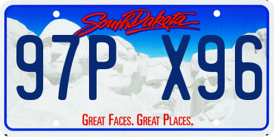 SD license plate 97PX96