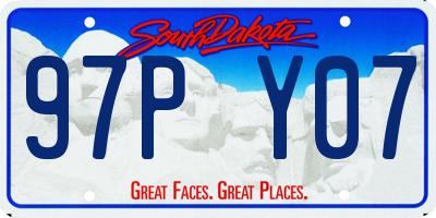 SD license plate 97PY07