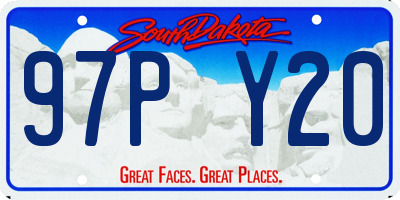 SD license plate 97PY20