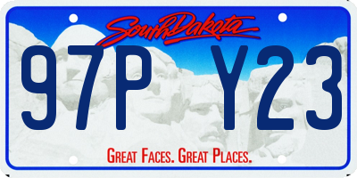 SD license plate 97PY23