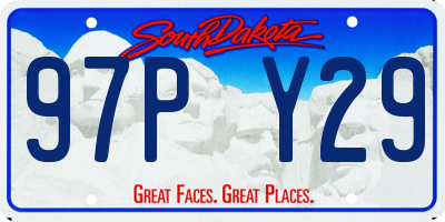 SD license plate 97PY29