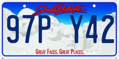 SD license plate 97PY42