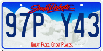 SD license plate 97PY43