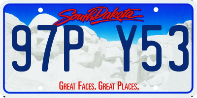 SD license plate 97PY53