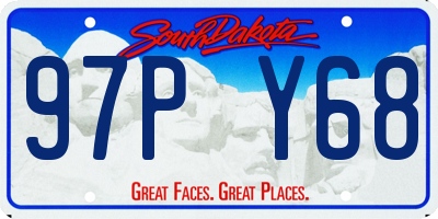 SD license plate 97PY68