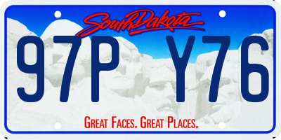 SD license plate 97PY76