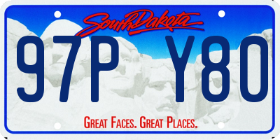 SD license plate 97PY80