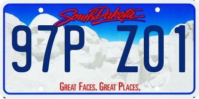 SD license plate 97PZ01
