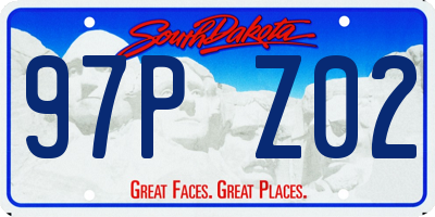 SD license plate 97PZ02