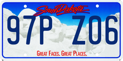 SD license plate 97PZ06
