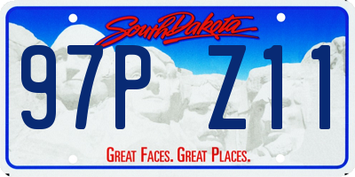 SD license plate 97PZ11
