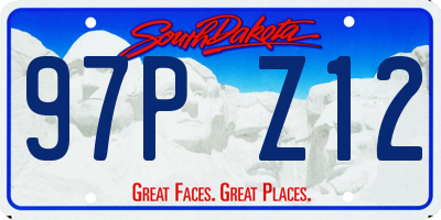 SD license plate 97PZ12