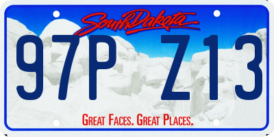 SD license plate 97PZ13