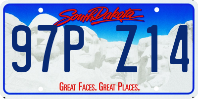 SD license plate 97PZ14