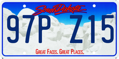 SD license plate 97PZ15