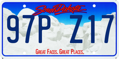 SD license plate 97PZ17