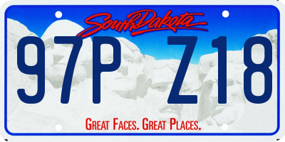 SD license plate 97PZ18