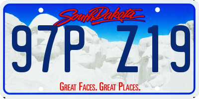 SD license plate 97PZ19